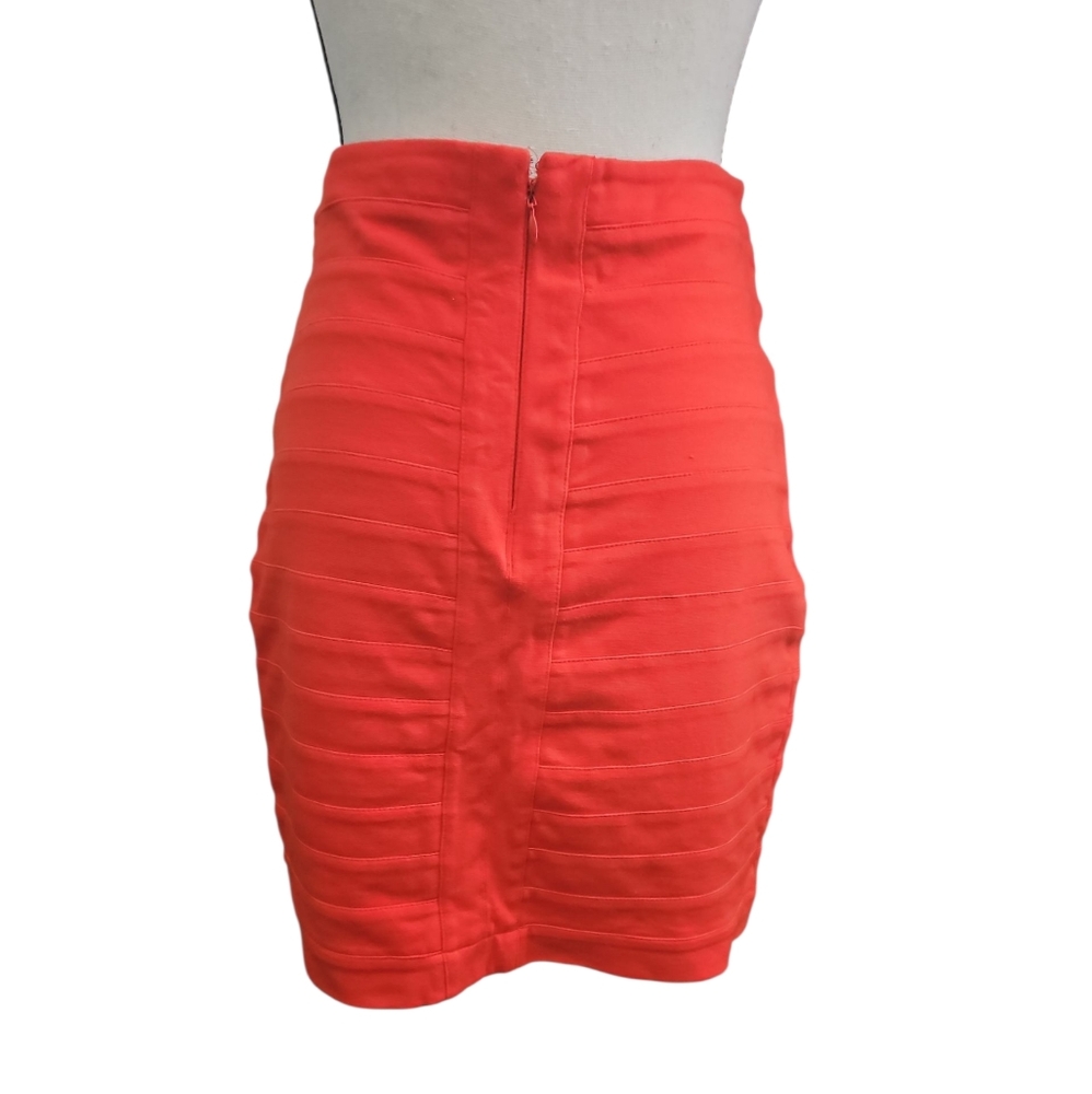 Express Vibrant Orange Mini Skirt - Picture 2 of 4